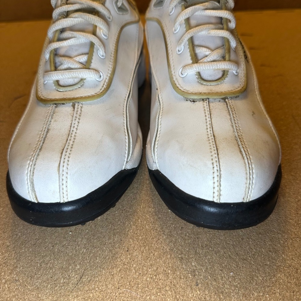 FootJoy GreenJoys Mens Golf Shoes White Grey Spiked 48744 Size 8.5 M - Picture 4 of 10